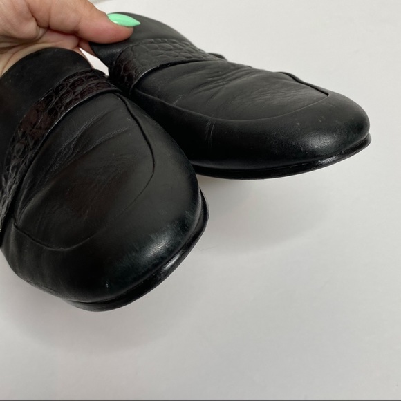 Sam Edelman Black Leather Perri Mule Slides Shoes - Picture 5 of 9